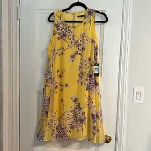 New Tommy Hilfiger Yellow Floral Print Dress